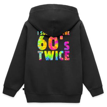 i survived the 60s twice - Kids Premium Organic Zip-up Hoodie - black - Back - AI Model Kid Male (0cm)