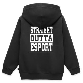 Esport Spruch lustig - Kinder Premium Organic Zip Hoodie - Schwarz - Hinten - AI Model Kid Male (0cm)