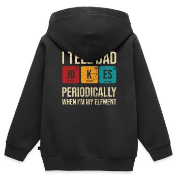 Je raconte des blagues à papa périodiquement - Sweat Premium à capuche zippé enfant bio - noir - Dos - AI Model Kid Male (0cm)