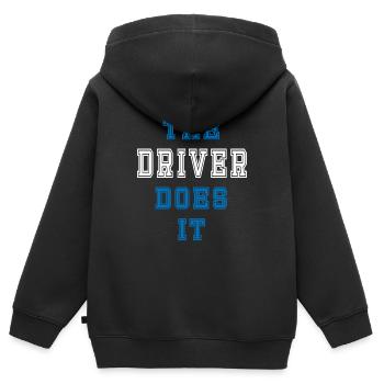The driver does it driver gift - Kids Premium Organic Zip-up Hoodie - black - Back - AI Model Kid Male (0cm)