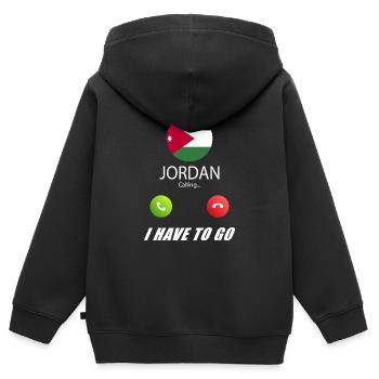 Jordan calls lusiger flags - Kids Premium Organic Zip-up Hoodie - black - Back - AI Model Kid Male (0cm)