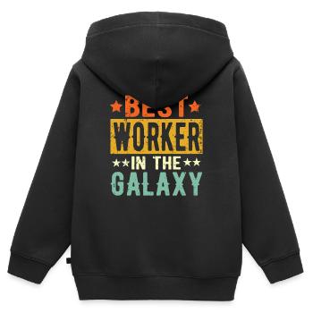Best Worker ever Worker Gift - Kids Premium Organic Zip-up Hoodie - black - Back - AI Model Kid Male (0cm)