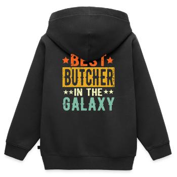 Best Metzger ever Metzger Geschenk - Kinder Premium Organic Zip Hoodie - Schwarz - Hinten - AI Model Kid Male (0cm)