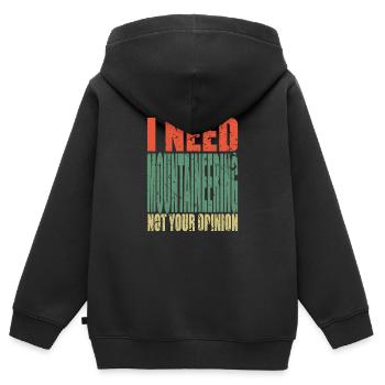 Alpinisme en disant drôle - Sweat Premium à capuche zippé enfant bio - noir - Dos - AI Model Kid Male (0cm)