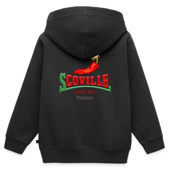Scoville Chili Dynamit - Kinder Premium Organic Zip Hoodie - Schwarz - Hinten - AI Model Kid Male (0cm)