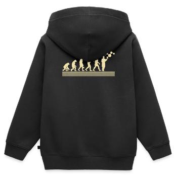Biologe Evolution - Kinder Premium Organic Zip Hoodie - Schwarz - Hinten - AI Model Kid Male (0cm)
