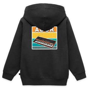 Adsr synthesizer - Kids Premium Organic Zip-up Hoodie - black - Back - AI Model Kid Male (0cm)