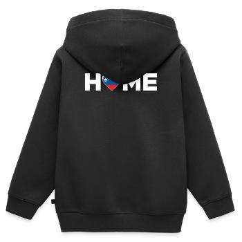 Slowenien Heimat Slowenien Flagge Liebe - Kinder Premium Organic Zip Hoodie - Schwarz - Hinten - AI Model Kid Male (0cm)