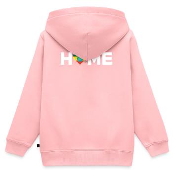 Ethiopie Patrie Ethiopie Drapeau Amour - Sweat Premium à capuche zippé enfant bio - rose - Dos - AI Model Kid Female (0cm)