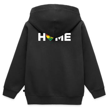 Bolivien Heimat Bolivien Flagge Bolivien Liebe - Kinder Premium Organic Zip Hoodie - Schwarz - Hinten - AI Model Kid Male (0cm)
