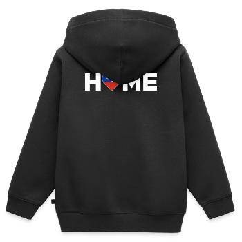 Chile Heimat Chile Flagge Chile Liebe - Kinder Premium Organic Zip Hoodie - Schwarz - Hinten - AI Model Kid Male (0cm)