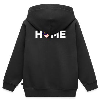 Malaysia Heimat Malaysia Flagge - Kinder Premium Organic Zip Hoodie - Schwarz - Hinten - AI Model Kid Male (0cm)