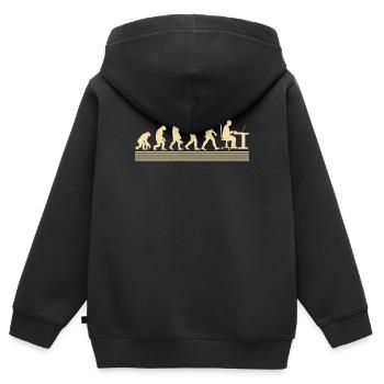 Software-entwickler-evolution - Kinder Premium Organic Zip Hoodie - Schwarz - Hinten - AI Model Kid Male (0cm)