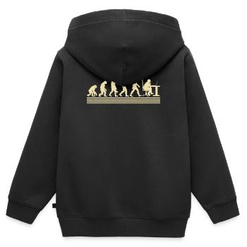Development of web developers - Kids Premium Organic Zip-up Hoodie - black - Back - AI Model Kid Male (0cm)