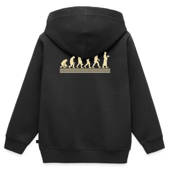 Kellner-evolution - Kinder Premium Organic Zip Hoodie - Schwarz - Hinten - AI Model Kid Male (0cm)