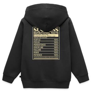 Success Funny Success Nutritional Table - Kids Premium Organic Zip-up Hoodie - black - Back - AI Model Kid Male (0cm)