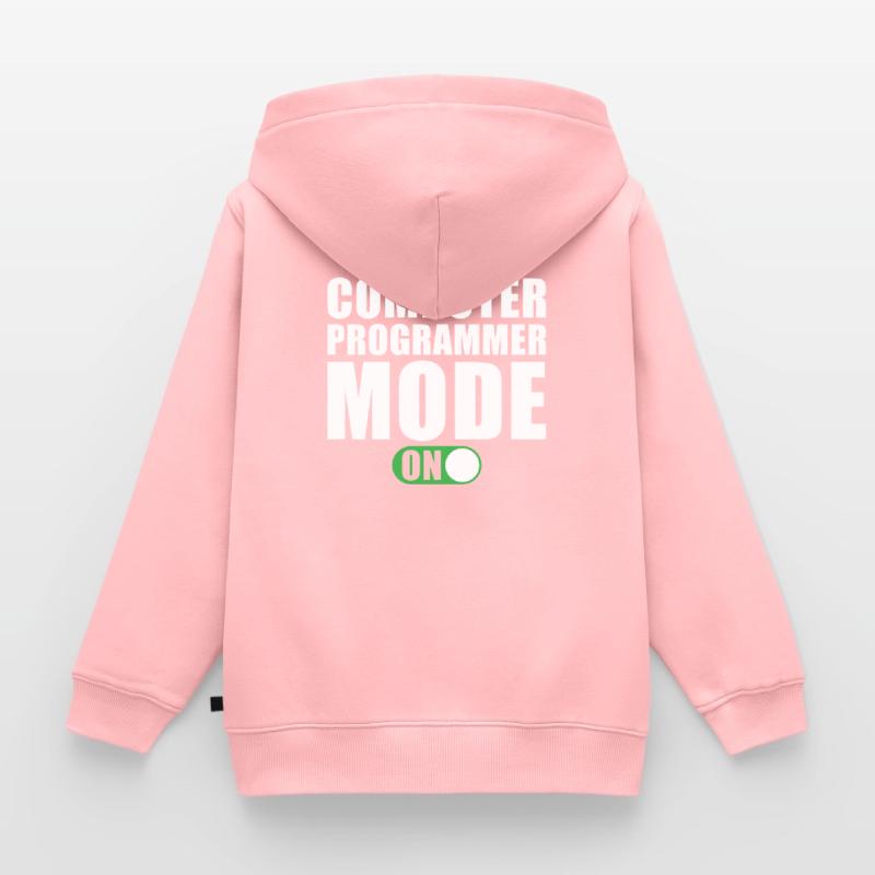 Mode programmeur informatique activé Sweat Premium à capuche zippé enfant bio