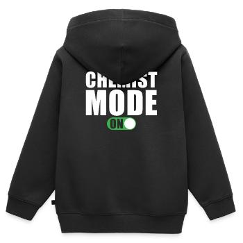 Chemiker Modus Ein - Kinder Premium Organic Zip Hoodie - Schwarz - Hinten - AI Model Kid Male (0cm)