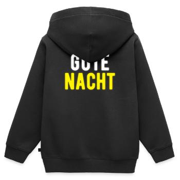 Gute Nacht - Kinder Premium Organic Zip Hoodie - Schwarz - Hinten - AI Model Kid Male (0cm)