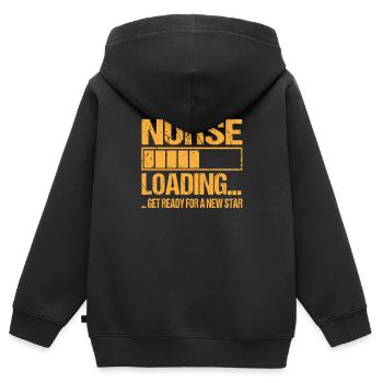 Krankenschwester loading Krankenschwester - Kinder Premium Organic Zip Hoodie - Schwarz - Hinten - AI Model Kid Male (0cm)