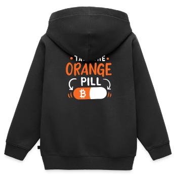 Handel mit Kryptowährungen - Kinder Premium Organic Zip Hoodie - Schwarz - Hinten - AI Model Kid Male (0cm)