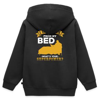 Home Office Spruch - Kinder Premium Organic Zip Hoodie - Schwarz - Hinten - AI Model Kid Male (0cm)