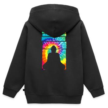 Buddha Busshismus Buddha Statue - Kinder Premium Organic Zip Hoodie - Schwarz - Hinten - AI Model Kid Male (0cm)