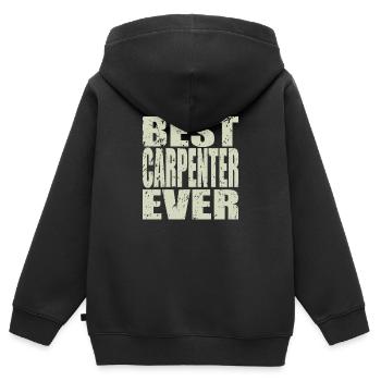 Best Craftsman ever Craftsman Gift - Kids Premium Organic Zip-up Hoodie - black - Back - AI Model Kid Male (0cm)