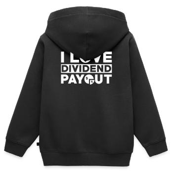 Dividend Shareholder Shares - Kids Premium Organic Zip-up Hoodie - black - Back - AI Model Kid Male (0cm)