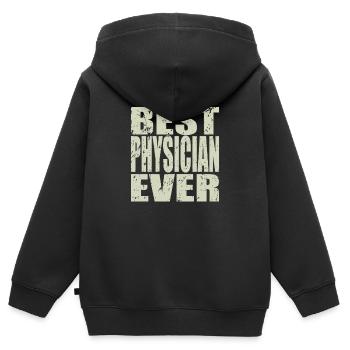Best Physicist ever Physicist Gift - Kids Premium Organic Zip-up Hoodie - black - Back - AI Model Kid Male (0cm)
