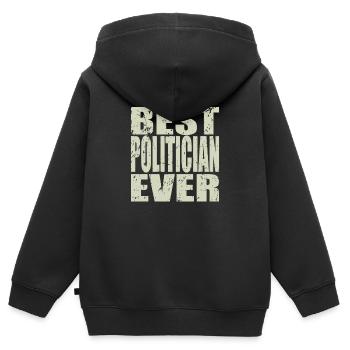 Best Politiker ever Politiker Geschenk - Kinder Premium Organic Zip Hoodie - Schwarz - Hinten - AI Model Kid Male (0cm)