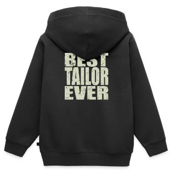 Best Schneider ever Schneider Geschenk - Kinder Premium Organic Zip Hoodie - Schwarz - Hinten - AI Model Kid Male (0cm)