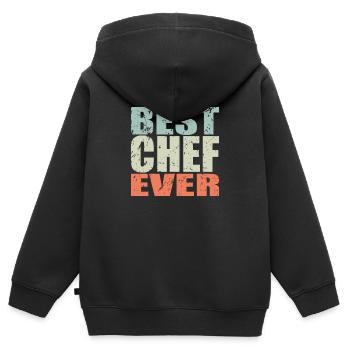 Best Chefkoch ever Chefkoch Geschenk - Kinder Premium Organic Zip Hoodie - Schwarz - Hinten - AI Model Kid Male (0cm)