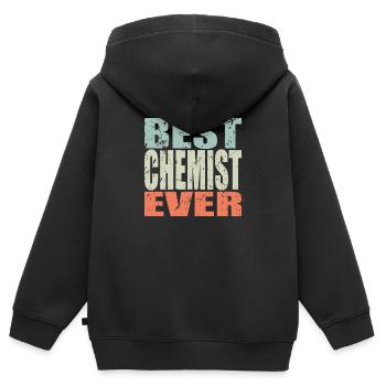 Best Chemist ever Chemist Gift - Kids Premium Organic Zip-up Hoodie - black - Back - AI Model Kid Male (0cm)
