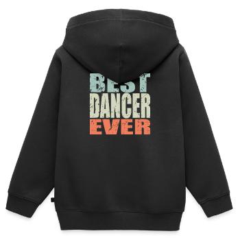 Best Dancer ever Dancer Gift - Kids Premium Organic Zip-up Hoodie - black - Back - AI Model Kid Male (0cm)
