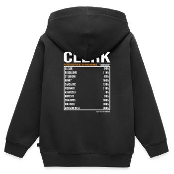 Sachbearbeiter Angestellter Büro Beamter - Kinder Premium Organic Zip Hoodie - Schwarz - Hinten - AI Model Kid Male (0cm)