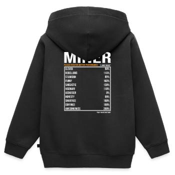 Bergarbeiter Bergmann Kumpel Bergbau - Kinder Premium Organic Zip Hoodie - Schwarz - Hinten - AI Model Kid Male (0cm)