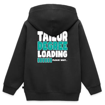 Schneider invite à la formation - Sweat Premium à capuche zippé enfant bio - noir - Dos - AI Model Kid Male (0cm)