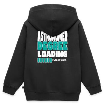 L’astronome invite à la formation - Sweat Premium à capuche zippé enfant bio - noir - Dos - AI Model Kid Male (0cm)