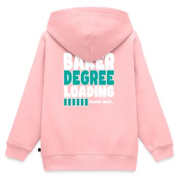 Baker invites training - Kids Premium Organic Zip-up Hoodie - rose - Back - AI Model Kid Female (0cm)
