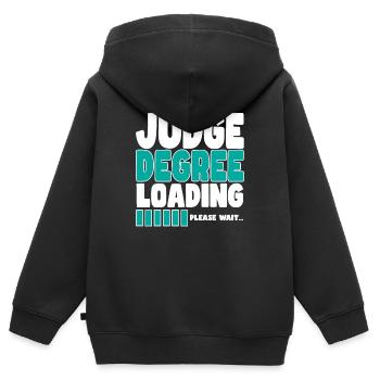 Richter invite à la formation - Sweat Premium à capuche zippé enfant bio - noir - Dos - AI Model Kid Male (0cm)