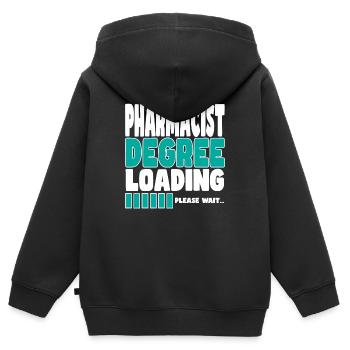 Un pharmacien invite à la formation - Sweat Premium à capuche zippé enfant bio - noir - Dos - AI Model Kid Male (0cm)