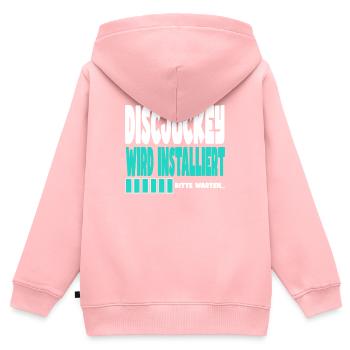 Discjockey wird installiert - Kinder Premium Organic Zip Hoodie - Rosa - Hinten - AI Model Kid Female (0cm)