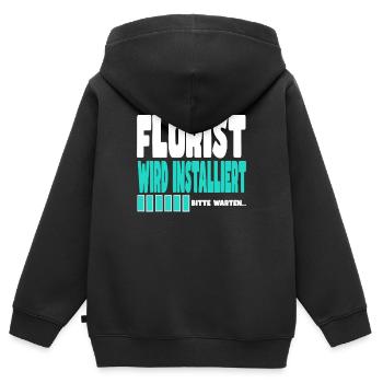 Florist wird installiert - Kinder Premium Organic Zip Hoodie - Schwarz - Hinten - AI Model Kid Male (0cm)