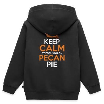 Pekannusskuchen Pekannuss Kuchen - Kinder Premium Organic Zip Hoodie - Schwarz - Hinten - AI Model Kid Male (0cm)
