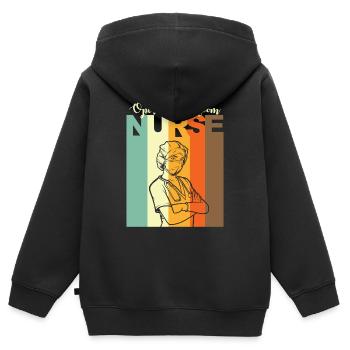 OP-Schwester - Kinder Premium Organic Zip Hoodie - Schwarz - Hinten - AI Model Kid Male (0cm)
