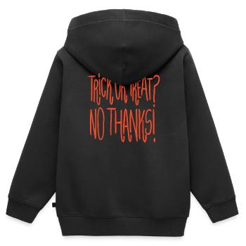 trick or treat no thanks - Kinder Premium Organic Zip Hoodie - Schwarz - Hinten - AI Model Kid Male (0cm)