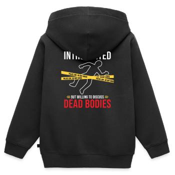 Kriminologe Kriminologie Spruch - Kinder Premium Organic Zip Hoodie - Schwarz - Hinten - AI Model Kid Male (0cm)