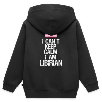 Je n’arrive pas à garder mon calme, je suis libyen - Sweat Premium à capuche zippé enfant bio - noir - Dos - AI Model Kid Male (0cm)