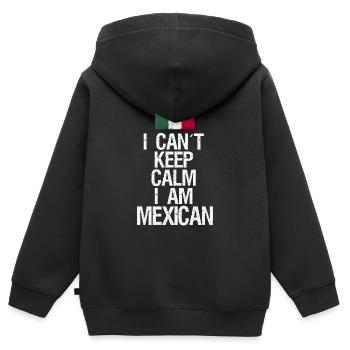 Je n’arrive pas à garder mon calme, je suis mexicain - Sweat Premium à capuche zippé enfant bio - noir - Dos - AI Model Kid Male (0cm)